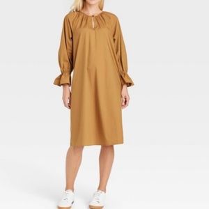 Who What Wear 100% Cotton Long sleeve MIDI Dress
